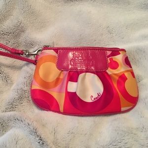 Retro coach wristlet
